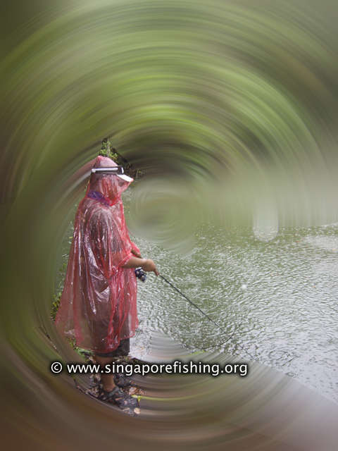 Fishing in the rain Fishing in the rain