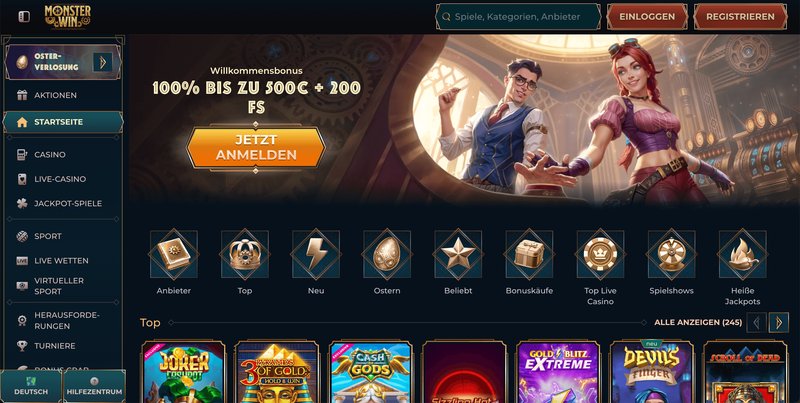 Image: Monsterwin Casino Deutschland: Der Top-Anbieter für Online-Spiele und